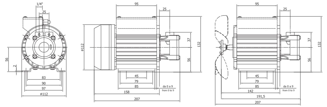 Wymiary pomp SAL 40 Umbra Pompe